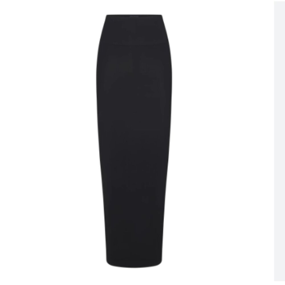 NWT SKIMS Signature Swim Long Tube Skirt in Onyx; Size L